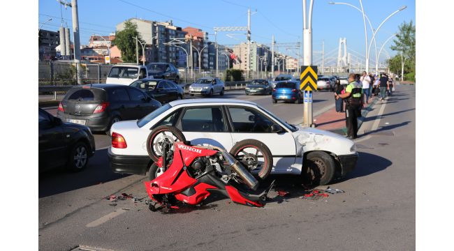 25 gün önce aldığı motosikletle kaza yapan genç ağır yaralandı
