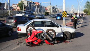 25 gün önce aldığı motosikletle kaza yapan genç ağır yaralandı