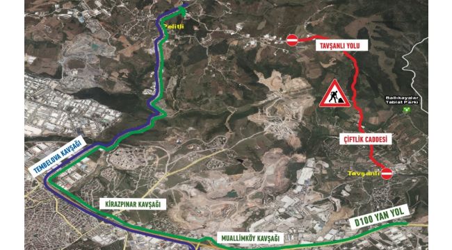 Gebze’de geçici güzergah uygulaması