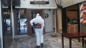 Gebze’de kafe ve lokantalar dezenfekte edildi