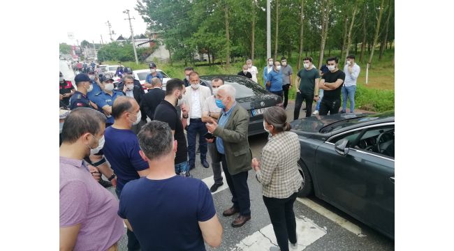HDP'liler Kandıra Cezaevinde eylem yapmak isteyince polis engel oldu