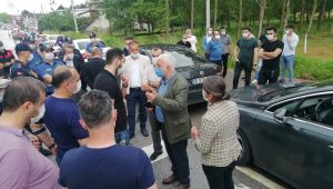 HDP'liler Kandıra Cezaevinde eylem yapmak isteyince polis engel oldu