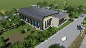 Kandıra'da yüzme havuzunun çelik montajı yapılıyor