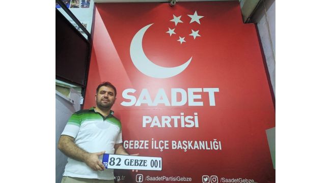 Saadet Partisi, Gebze için plaka bastırdı!