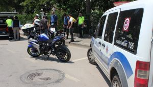 Ticari aracın çarptığı sürücü yaralandı 