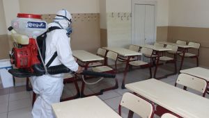 YKS öncesi okullar dezenfekte edildi