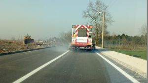 Yollar çevreci boyalar ile boyanıyor