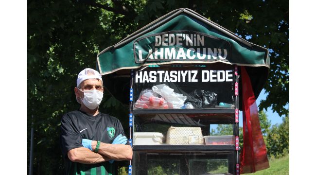 Babasından kalan yadigar seyyar arabayla lahmacun satıyor