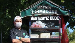 Babasından kalan yadigar seyyar arabayla lahmacun satıyor