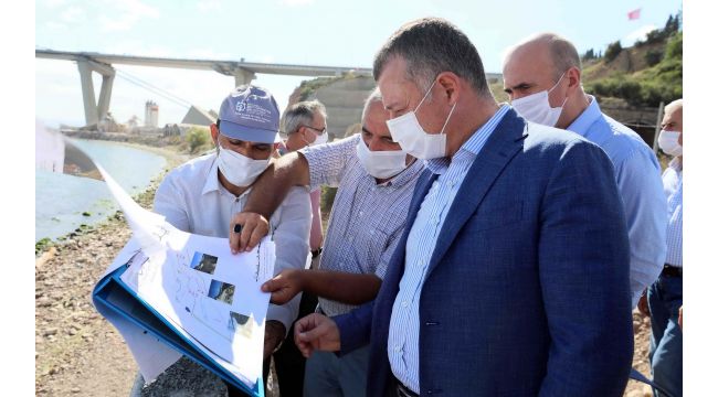 Büyükakın, sahil düzenlemesini yerinde inceledi
