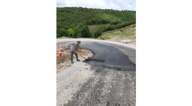 Derince’de kurban pazarına giden alternatif yol onarıldı