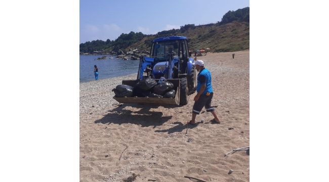 Hafta sonu Kandıra sahillerinden 250 ton atık toplandı