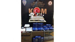 Kocaeli’de binlerce adet bandrolsüz makaron ele geçirildi