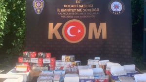Kocaeli’de onlarca kilogram tütün ve binlerce makaron ele geçirildi