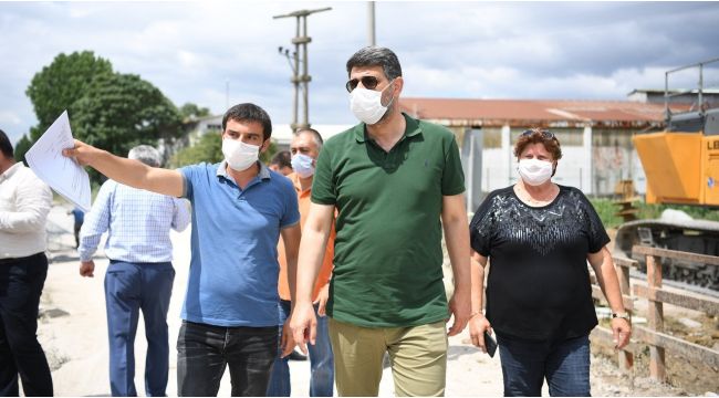 Kocaman, Uzunbey Köprüsü çalışmalarını yerinde inceledi