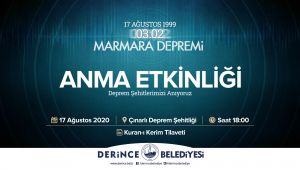 Deprem Şehitleri Derince’de Anılacak