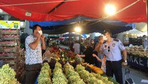 Gebze zabıtasından maske ve mesafe denetimi