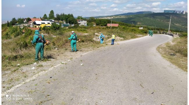 İzmit’te yabani ot temizliğine ara verilmiyor