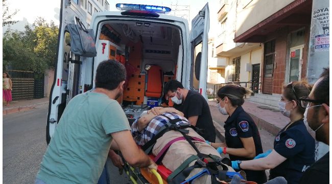 Merdivenlerden düşen vatandaş yaralandı