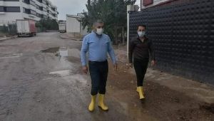 Orhan ve Çeper su taşkını yaşanan bölgede inceleme yaptı
