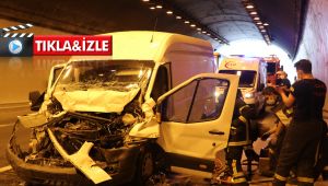 1 kişinin yaralandığı kaza TEM’i kilitledi