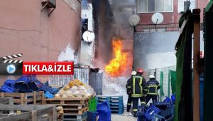 Alevlere teslim olan marketin deposu 3 binayı küle çeviriyordu