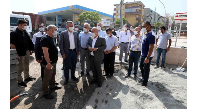 Büyükakın Darıca’daki alt yapı çalışmalarını inceledi