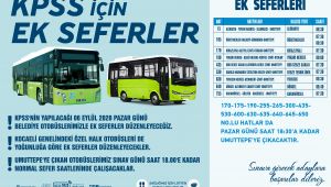 Büyükşehir’den KPSS için ek seferler