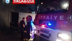 Çayırova'da korkutan fabrika yangını