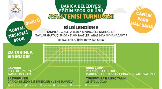 Darıca Belediyesi’nden sosyal mesafeli spor