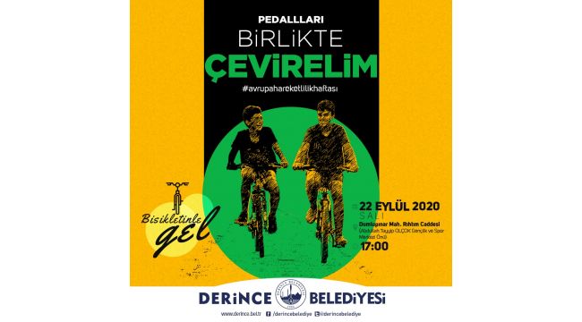 Derince'de pedallar sağlık için dönecek