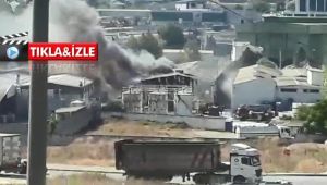 Dilovası'ndaki boya fabrikasında yangın