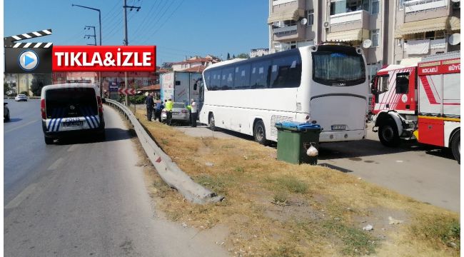 Direksiyon başında kalp krizi geçiren sürücü yaralandı