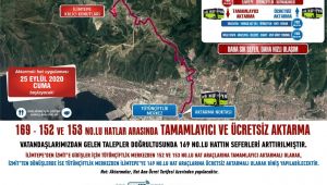 HAT 169, 152 ve 153’de aktarmalı uygulama başlıyor