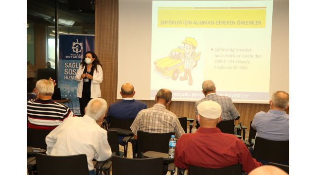 Ticari taksi sürücülerine Covid-19 eğitimi