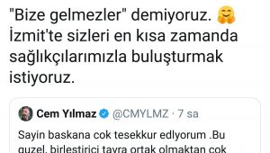Başkan Hürriyet, Cem Yılmaz’ı İzmit’e davet etti
