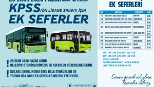 Büyükşehir’den KPSS için ek seferler