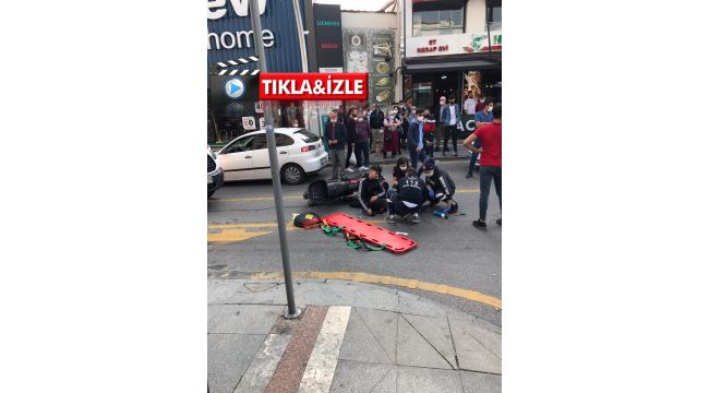 Çayırova'da motosiklet ile otomobil çarpıştı