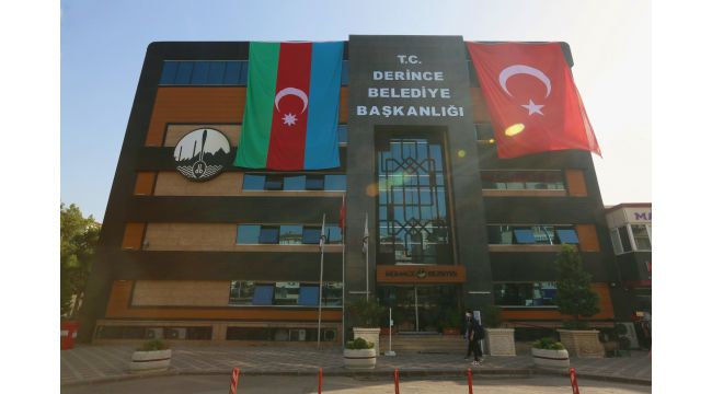 Derince'den Azerbaycan'a bayraklı destek