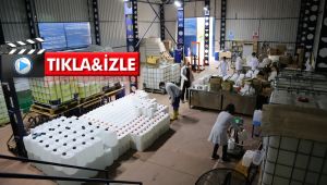 Dezenfektan ihtiyacını karşılamak için bu okul fabrika gibi çalışıyor