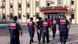 Drone destekli operasyonda yakalanan 4 hırsız tutuklandı