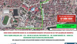 Gebze’de geçici güzergah uygulaması