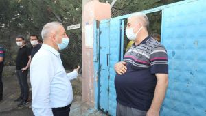 Gebze protokolü yangın yerinde inceleme yaptı