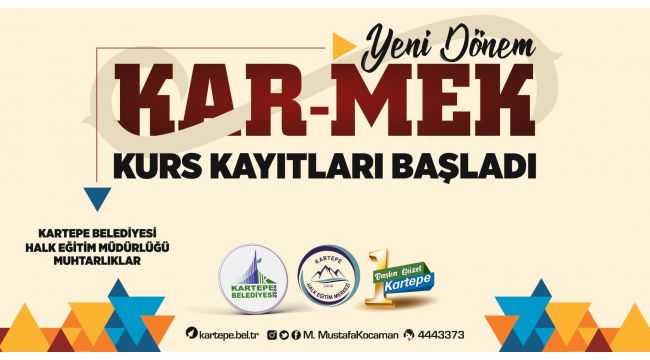 Kartepe'de KAR-MEK kayıtları başladı
