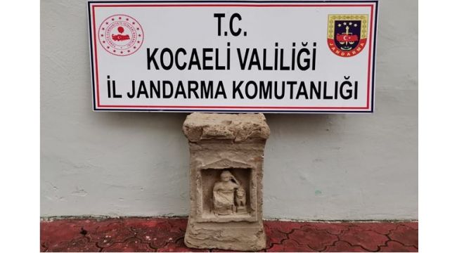 Kocaeli'de Roma dönemine ait sunak ele geçirildi