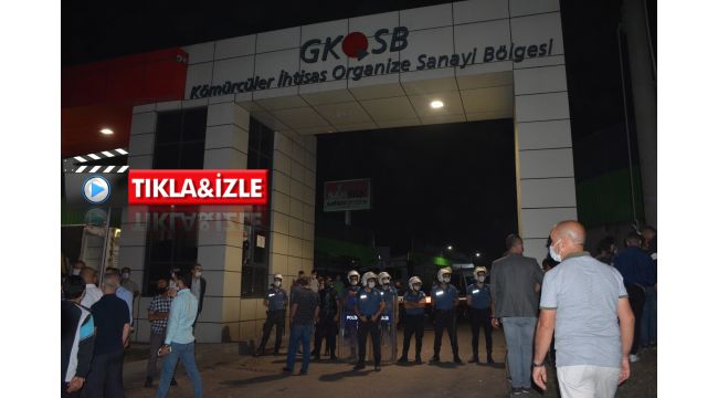 Kömürcüler OSB'yi bastılar, polis barikat kurdu