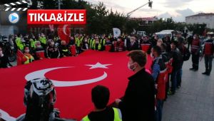 Motosiklet tutkunlarından Cumhuriyet korteji
