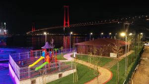 Osmangazi Köprüsü manzaralı park tamamlandı
