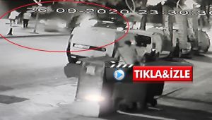 Caddedeki araçlar böyle birbirine girdi