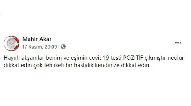 Babasının korona virüse yenildiğini duyurduktan sonra hayatını kaybetti